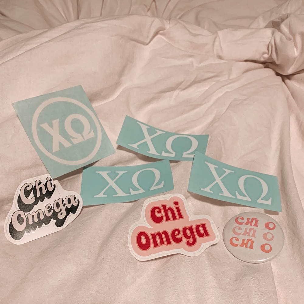 Lot of Chi Omega Stickers, Car Decals & Vinyls